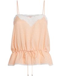 Chloé - Silk-Lace Floral Cami Top - Lyst