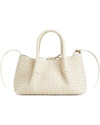 Bottega Veneta - Small Leather Intrecciato Pinacoteca Tote Bag - Lyst