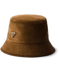 Prada - Cotton Corduroy Bucket Hat - Lyst