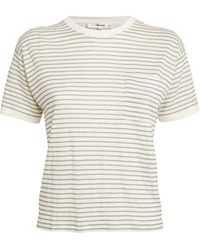 FRAME - Organic Linen Striped T-shirt - Lyst