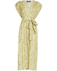 Fabiana Filippi - Tie-waist Floral Print Midi Dress - Lyst