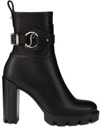 Christian Louboutin - Dianouchette Lug Leather Ankle Boots 100 - Lyst