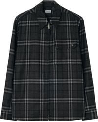 Burberry - Wool-Cashmere Check Overshirt - Lyst