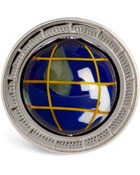 Tateossian - Sterling And Lapis Lazuli Globe Cufflinks - Lyst