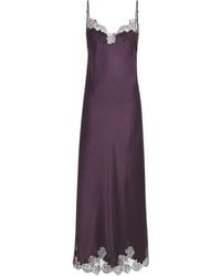 Carine Gilson - Silk Lace-Detail Long Slip Dress - Lyst