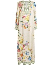 Mary Katrantzou - Satin Floral Collins Kaftan - Lyst