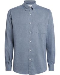 Sunspel - Brushed Cotton Flannel Shirt - Lyst
