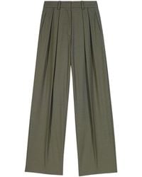 Maje - Wool-Blend Pleated Trousers - Lyst