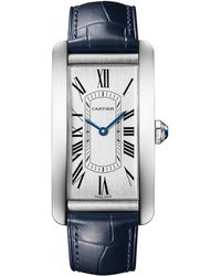 Cartier - Large Stainless Steel Tank Américaine Watch - Lyst