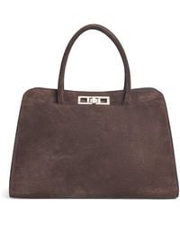 Fabiana Filippi - Large Suede Josephine Top-Handle Bag - Lyst