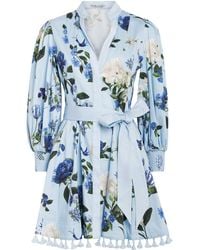Alice + Olivia - Floral Lucy Mini Dress - Lyst