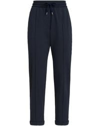 Brunello Cucinelli - Stretch-Cotton Slim Sweatpants - Lyst