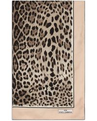Dolce & Gabbana - Kim Dolce&gabbana Silk Leopard Print Scarf - Lyst