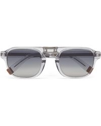 Zegna - Luce Foldable Sunglasses - Lyst