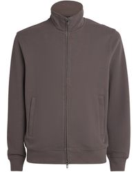 Emporio Armani - Waffle-Knit Zip-Up Sweatshirt - Lyst