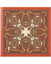 Saint Laurent - Silk Paisley Print Scarf - Lyst
