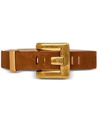 Balmain - Suede Anthem Belt - Lyst
