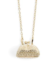 Weekend by Maxmara - Pearlised Pastaccino Bag Pendant Necklace - Lyst