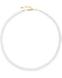 Monica Vinader - Vermeil And Pearl Nomade Necklace - Lyst