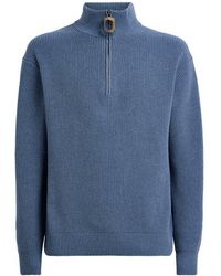 JW Anderson - Wool-Cotton Half-Zip Sweater - Lyst