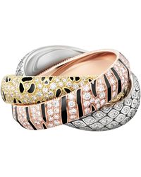 Cartier - And Diamond Trinity Wild One Ring - Lyst