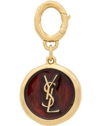 Saint Laurent - Enamelled Cassandre Medallion Charm - Lyst