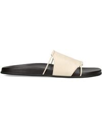 The Row - Vivienne Leather Slides - Lyst