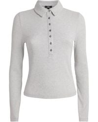 PAIGE - Ribbed Eden Polo Top - Lyst