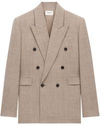 Saint Laurent - Wool Double-Breasted Jacket - Lyst