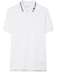 Burberry - Cotton Polo T-shirt - Lyst