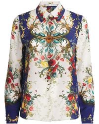 Alice + Olivia - Printed Silk Shirt - Lyst