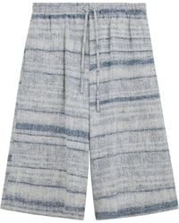 Loewe - X Paula' Ibiza Denim Beaded-Effect Shorts - Lyst