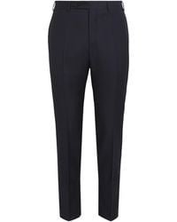 Canali - Wool Straight Trousers - Lyst