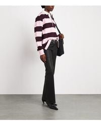 FRAME - Leather The Rodeo Low-Rise Bootcut Trousers - Lyst