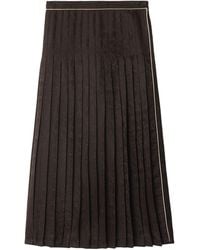 Burberry - Sunflower Pleated Midi Skirt - Lyst