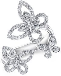 Graff - White Gold And Diamond Butterfly Ring (one Size) - Lyst