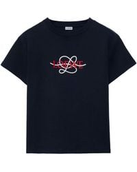 Loewe - Embroidered Logo T-Shirt - Lyst