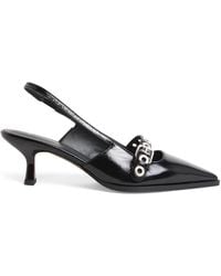 Maje - Patent Leather Buckled Pumps 30 - Lyst
