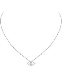 Messika - Lucky Eye And Diamond Pavé Necklace - Lyst