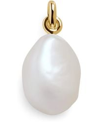 Monica Vinader - Vermeil And Baroque Pearl Pendant - Lyst
