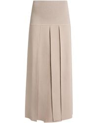 Alaïa - Pleated Midi Skirt - Lyst