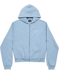Balenciaga - Cotton Zip-Up Hoodie - Lyst