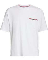 Thom Browne - Oversized Tricolour Pocket T-Shirt - Lyst