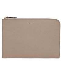 Smythson - Panama Leather Slim Pouch - Lyst