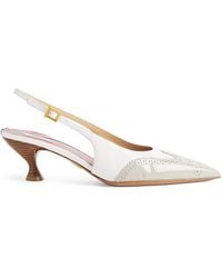 Thom Browne - Patent Leather Wingtip Slingback Heels 50 - Lyst