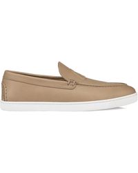 Christian Louboutin - Leather Varsiboat Loafers - Lyst