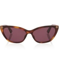 Gucci - Acetate Cat Eye Sunglasses - Lyst