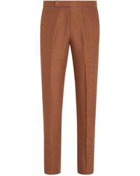 Zegna - Oasi Linen Tailored Trousers - Lyst
