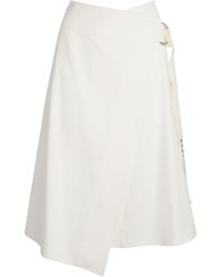 Moncler Cotton Wrap Skirt - White