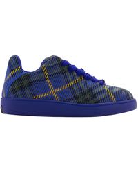 Burberry - Check-knit Box Sneakers - Lyst